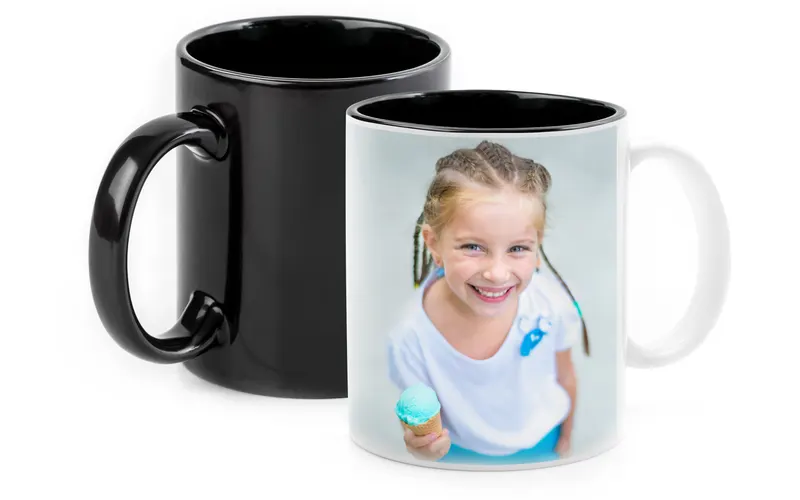 Photo mug with a printed picture