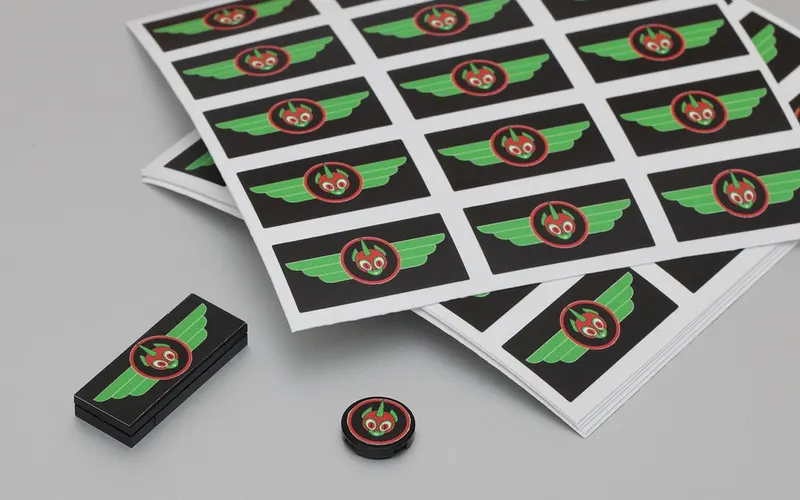 Sheets of printed stickers